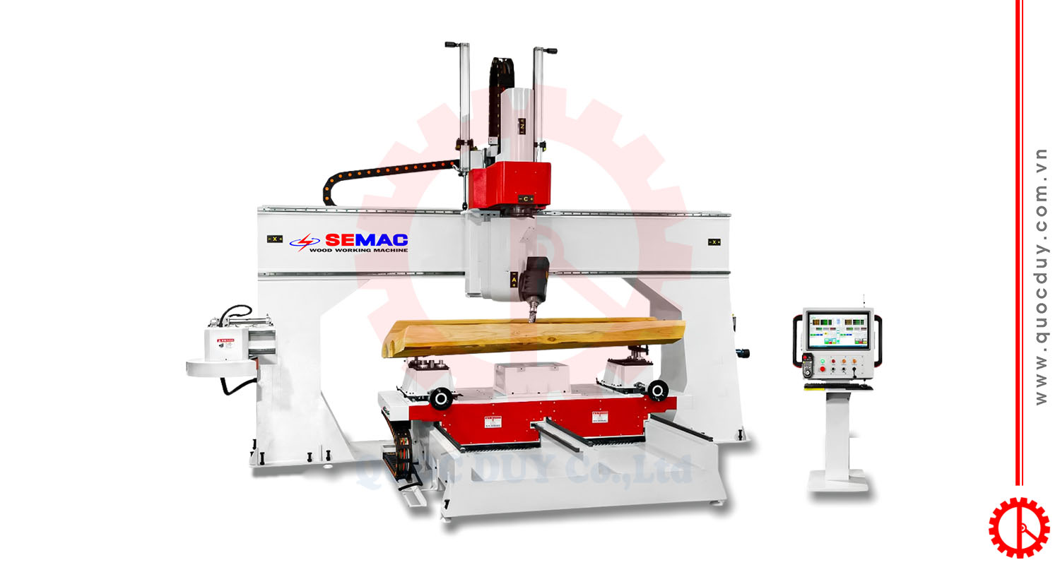 Máy CNC 3D 5 trục 1 đầu thay dao tự động| Quốc Duy