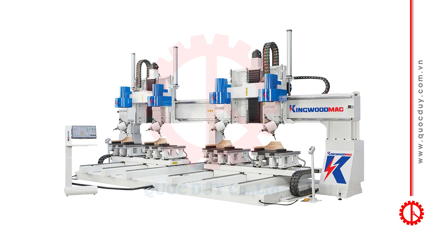 Máy CNC 5 trục 4 đầu 2 bàn độc lập