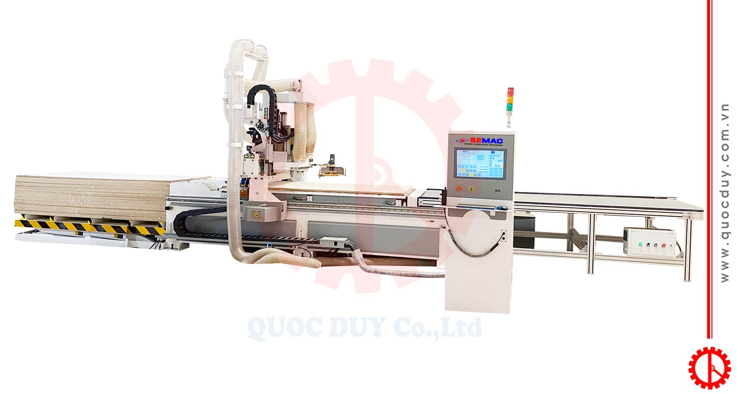 Máy cnc nesting 1325 thay dao tự động - SMYM 1325R1BD AL | Quốc Duy