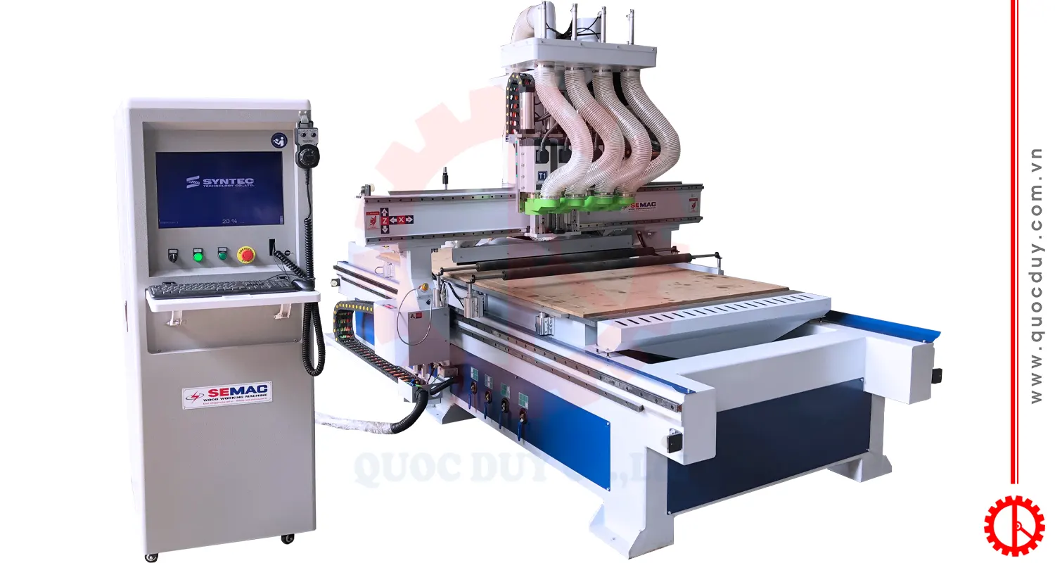 Máy cnc nesting 4 đầu full line | Quốc Duy