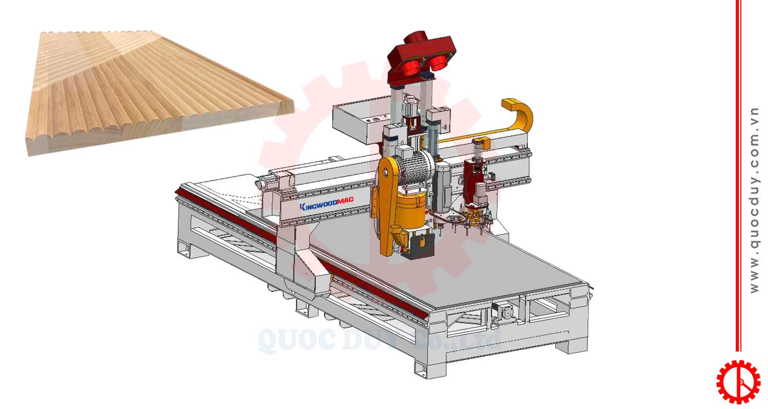 Máy CNC Thay Dao Tự Động Trục Bào Profile | Quốc Duy