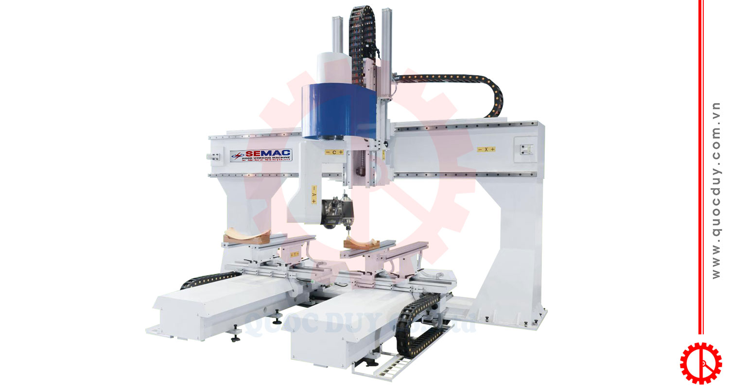 Máy CNC Trung Tâm 5 Trục 4 Đầu Dao Kép | Quốc Duy