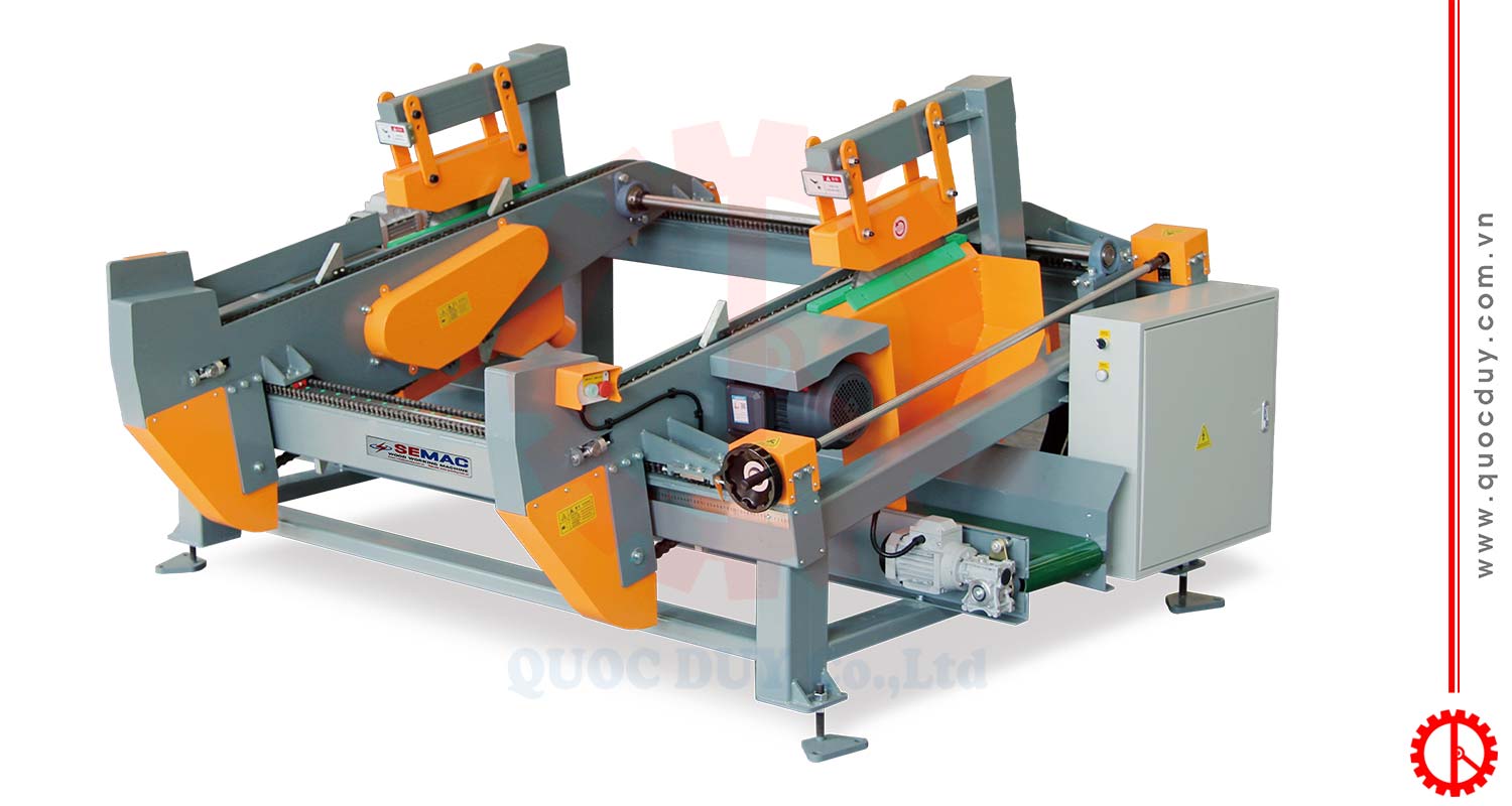 Máy cưa 2 đầu gỗ