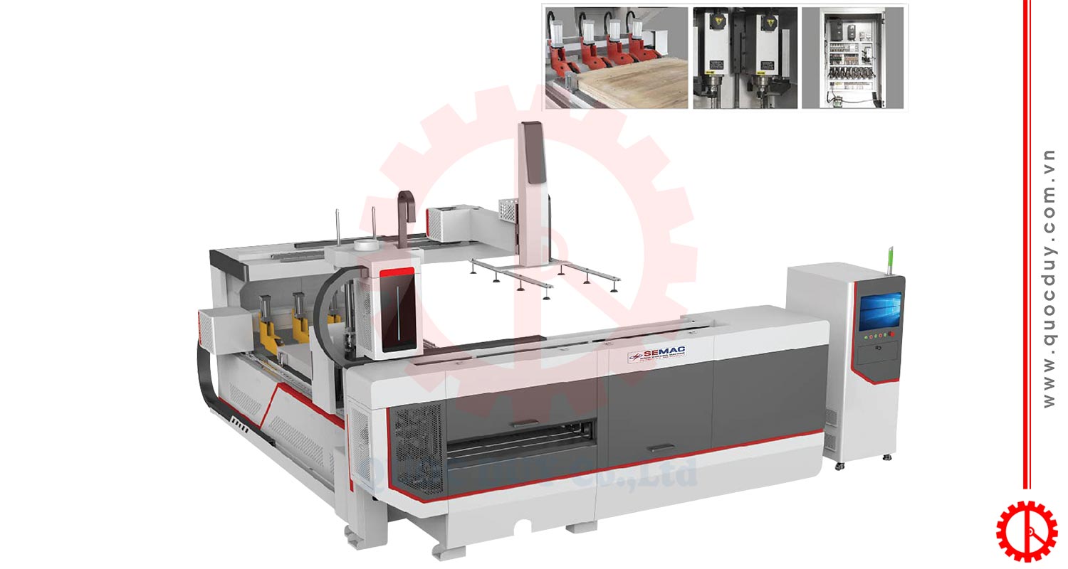 Máy Cưa Lọng Mũi CNC Đưa Phôi Tự Động | Quốc Duy