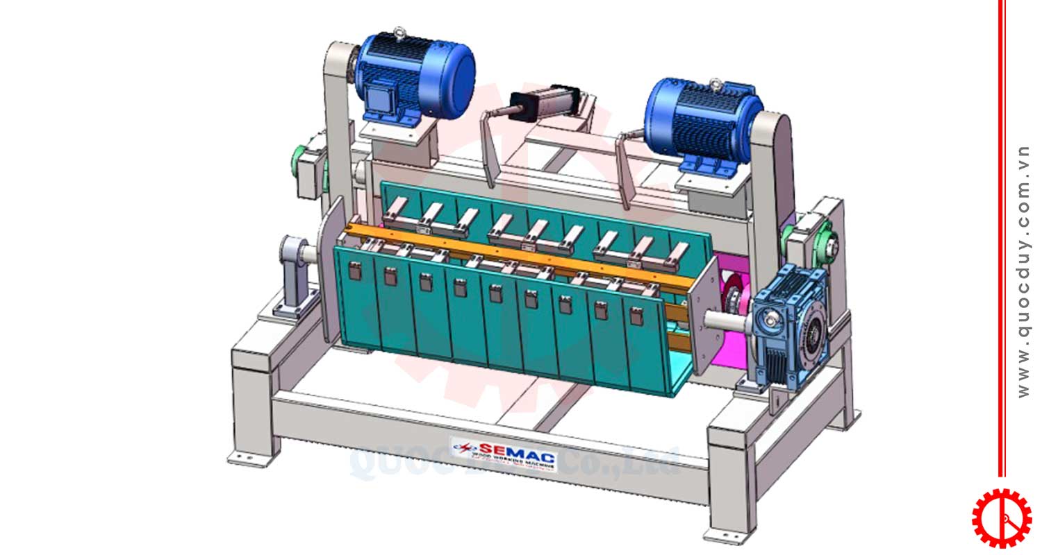 Máy cưa xẻ ván uốn cong nhiều lưỡi nằm ngang