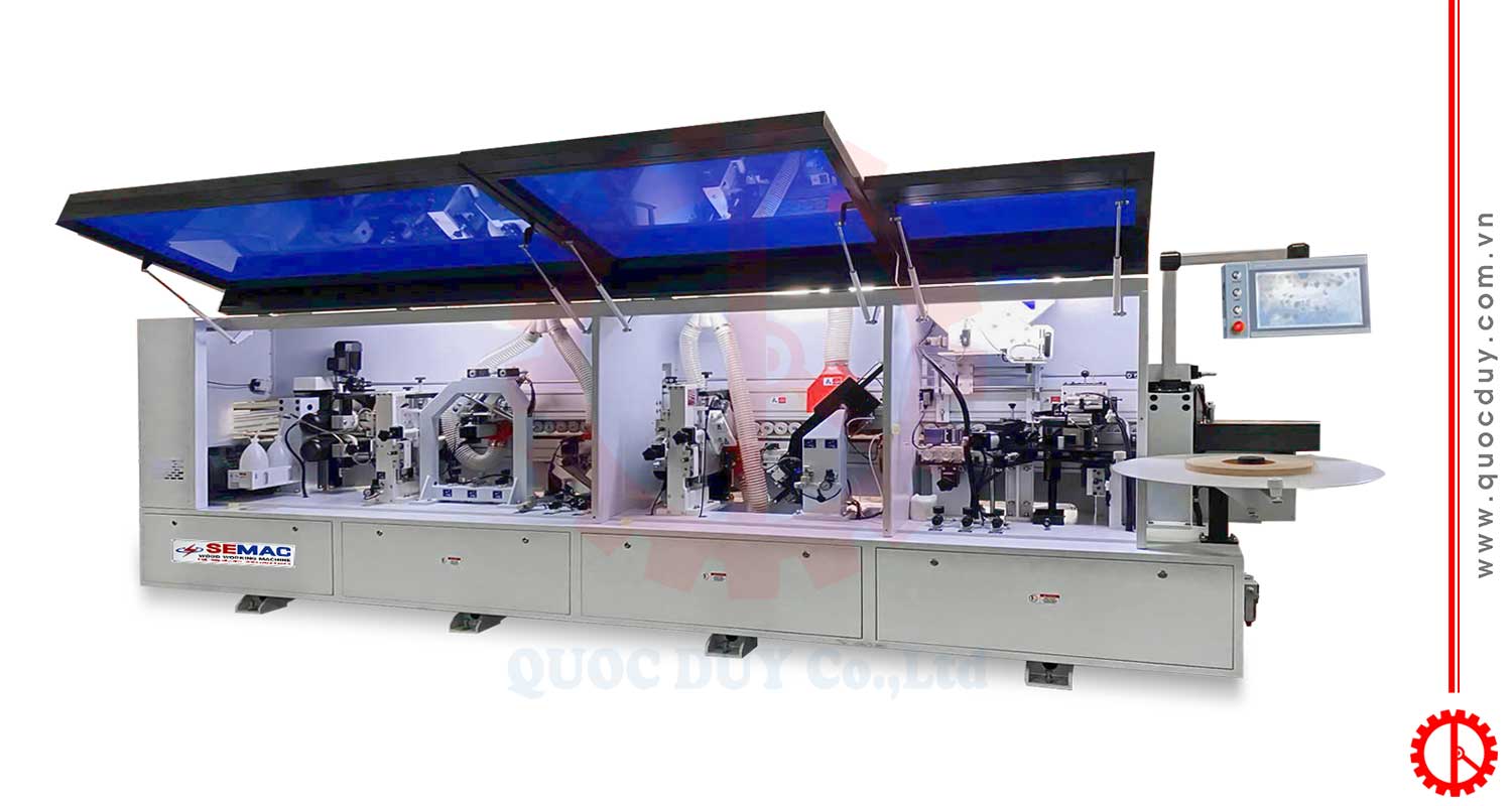 Máy dán cạnh 7 chức năng keo PUR