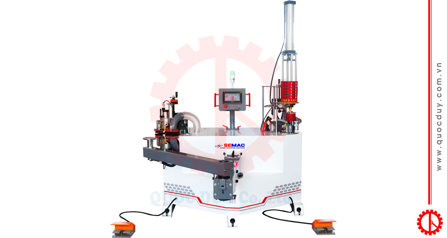 Máy dán cạnh cong keo PUR/EVA | Quốc Duy