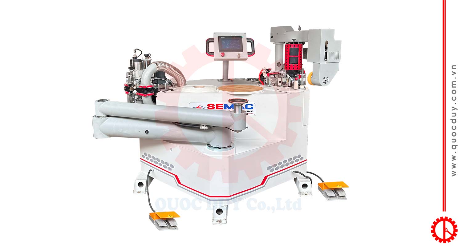 Máy dán cạnh cong tự động keo eva/pur | Quốc Duy