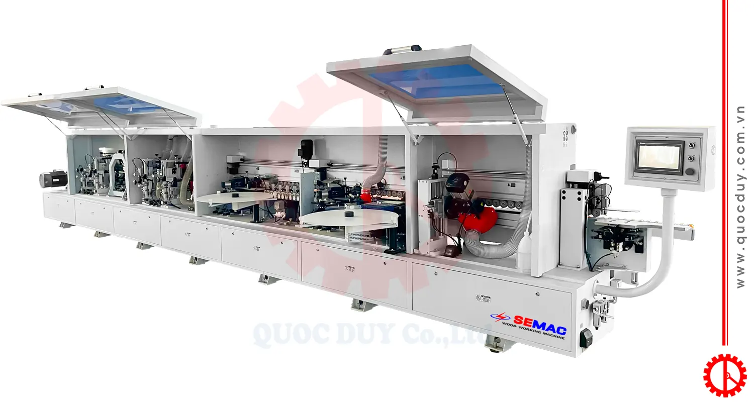 Máy dán cạnh thẳng nghiêng full chức năng | Quốc Duy