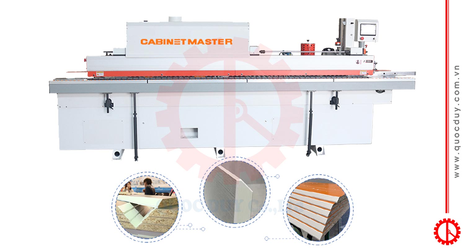 Máy dán cạnh thẳng nghiêng keo pur | Quốc Duy