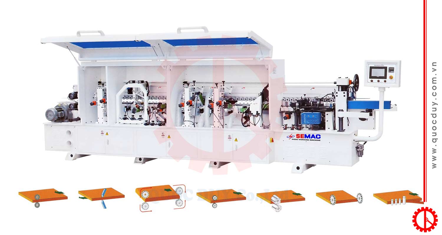 Máy dán cạnh tự động 8 chức năng - SM 450D | Quốc Duy