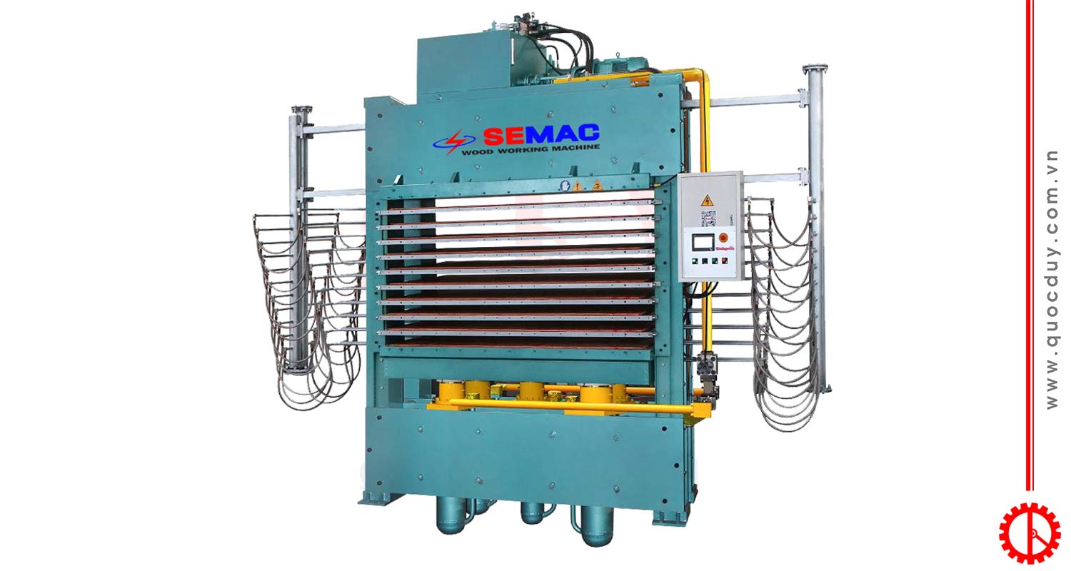 Máy ép nóng 18 khe 600 tấn | Quốc Duy