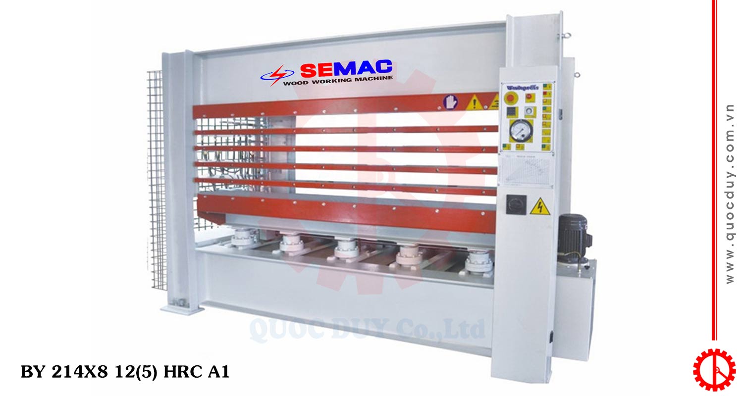 Máy ép nóng 5 tầng 120 tấn - BY 214X8 12(5) HRC A1 Quốc Duy
