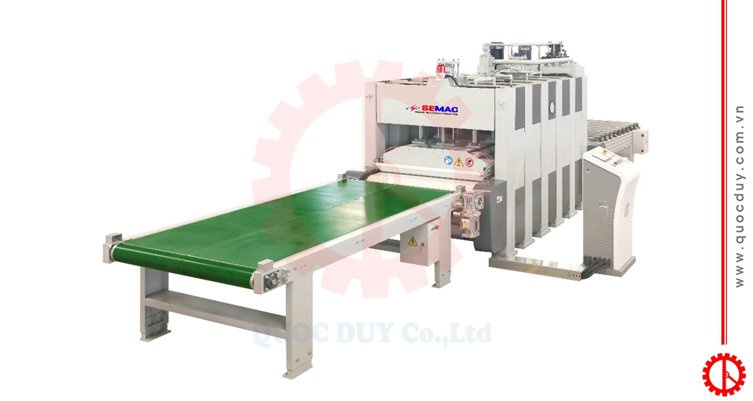 Máy Ép Nóng Veneer 300 Tấn Băng Tải Tự Động | Quốc Duy