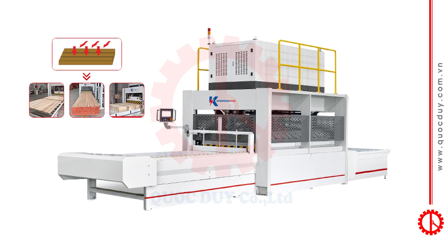 Máy ghép ngang cao tần băng tải đưa phôi | Quốc Duy