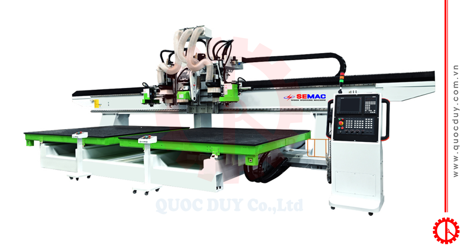 Máy gia công trung tâm CNC 2 bàn tải nặng | Quốc Duy