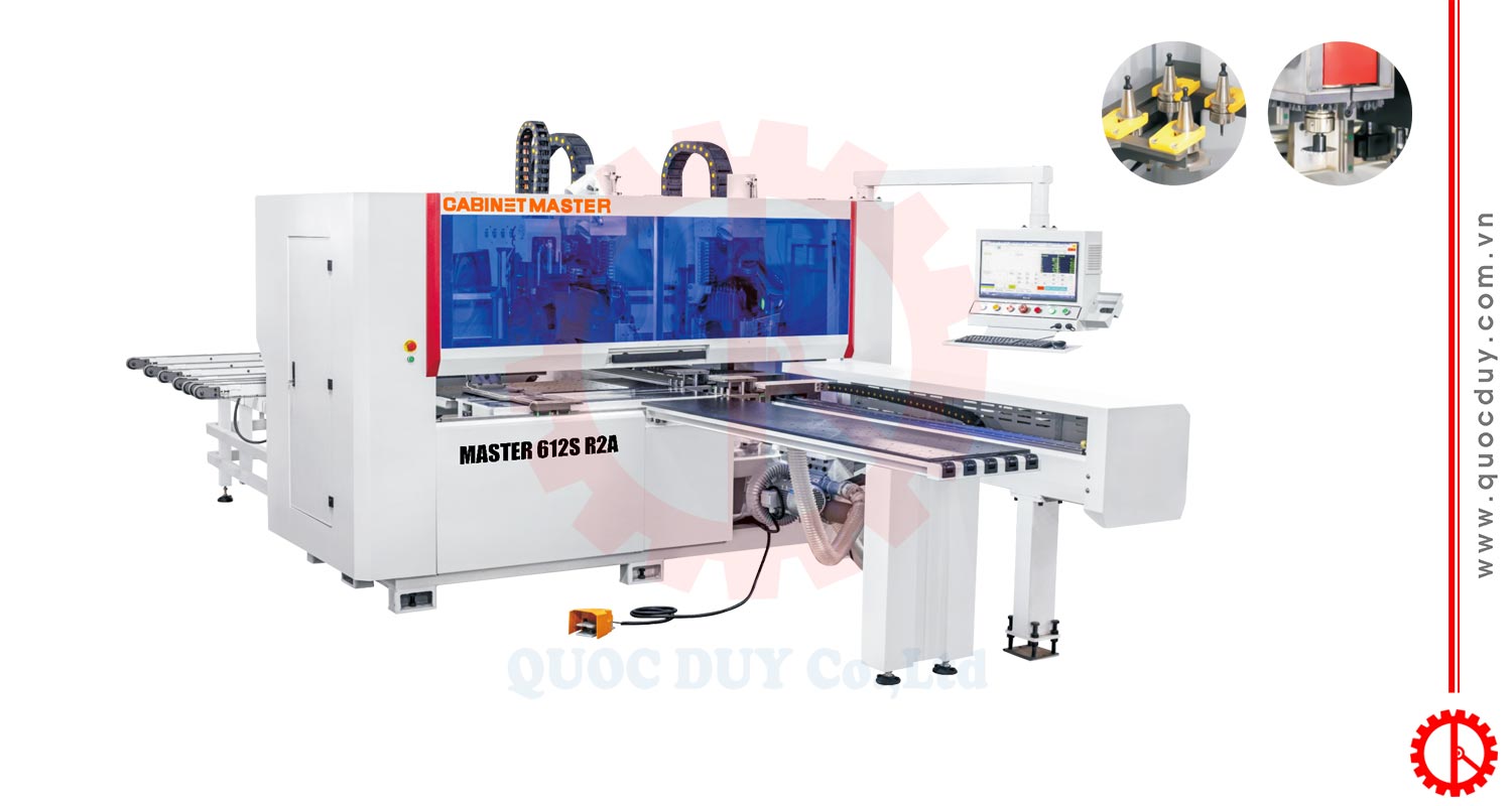 Máy khoan 6 mặt 2 cụm khoan kép thay dao tự động tải nặng