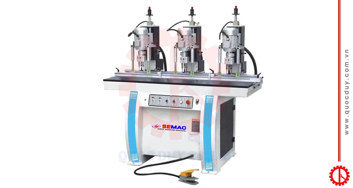 Máy khoan bản lề cửa 3 đầu | Quốc Duy