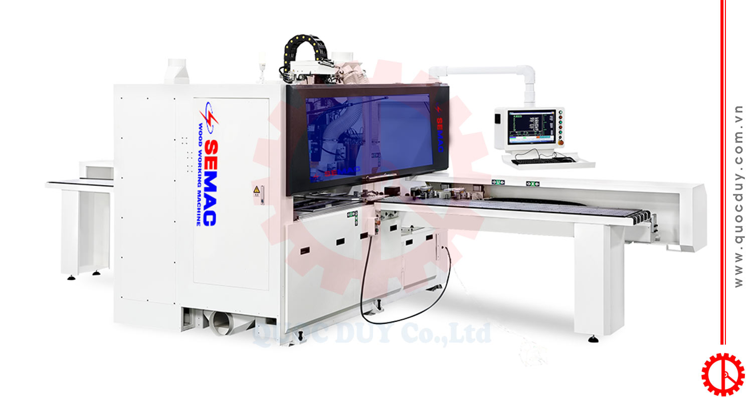 Máy khoan CNC 6 mặt đầu xoay 360 độ | Quốc Duy