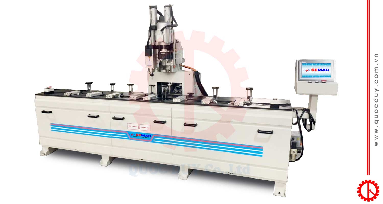 máy khoan gỗ 2 phương có cụm phay | Quốc Duy