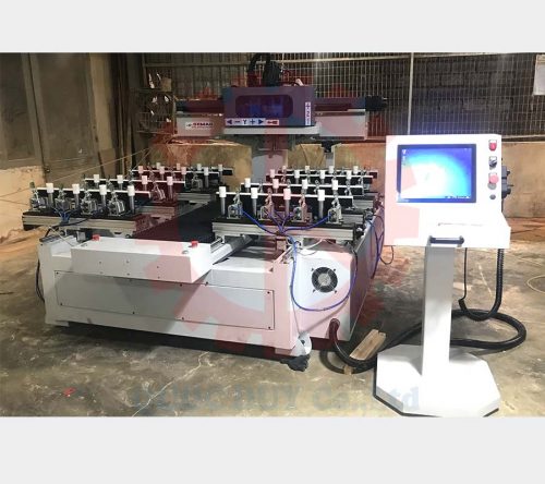 Máy khoan lắc mộng âm cnc 4 đầu | Quốc Duy