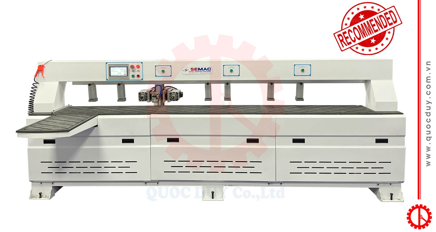 Máy khoan ngang cnc 2 đầu có trục z | Quốc Duy