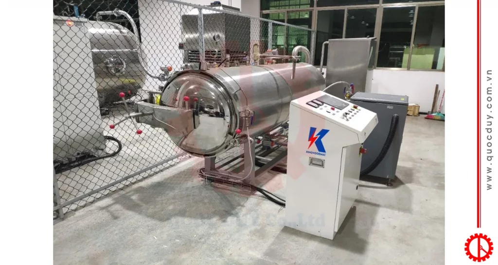 Bể làm mềm gỗ bằng chân không | Quốc Duy