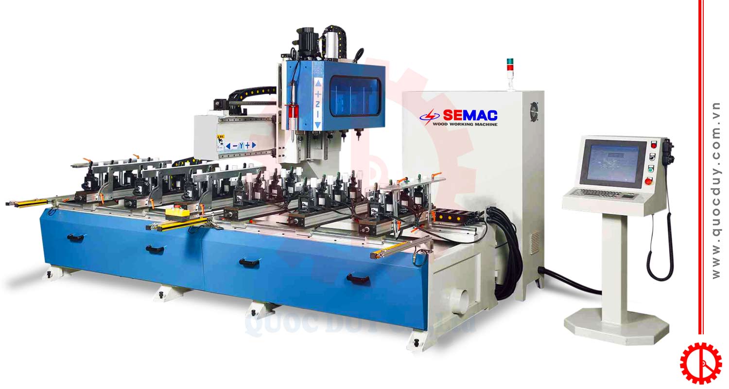 Máy làm mộng âm 5 đầu cnc | Quốc Duy