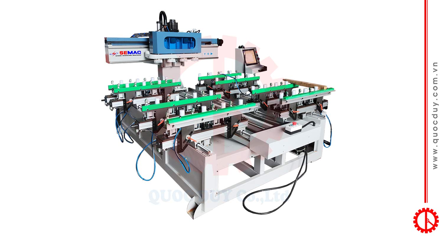 Máy Đánh Mộng Âm CNC 4 Đầu | Quốc Duy