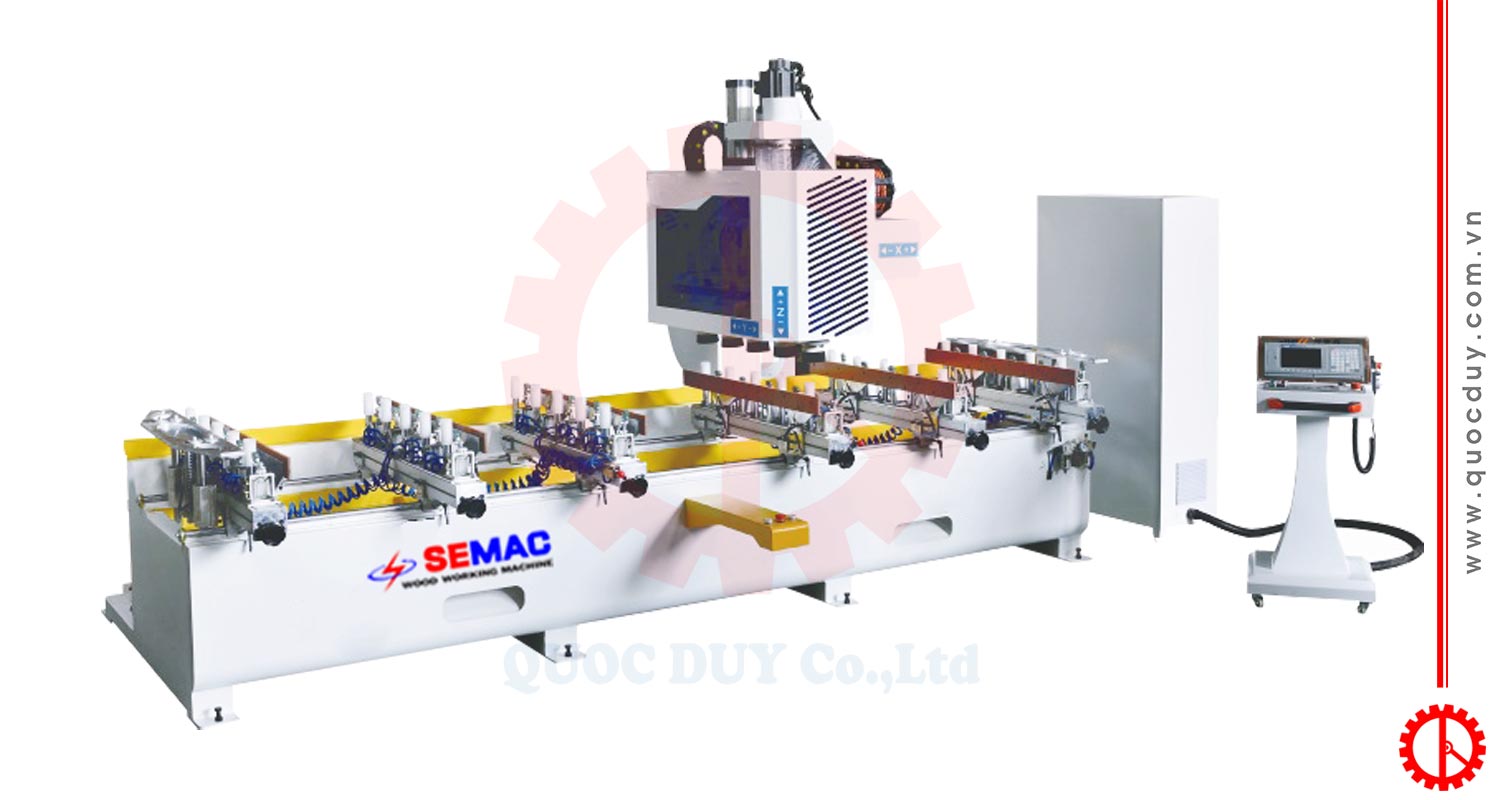 Máy làm mộng âm cnc 10 đầu - SM 3725 2 | Quốc Duy