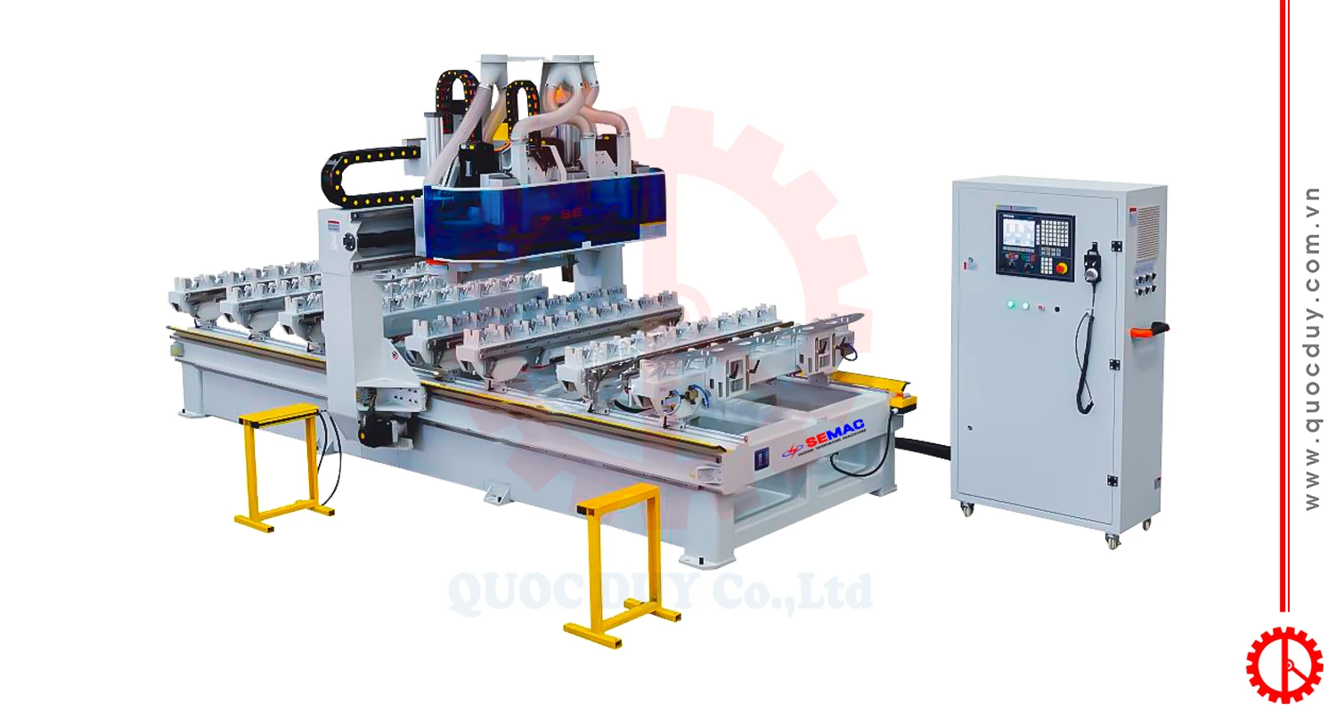 Máy làm mộng âm CNC 16 đầu | Quốc Duy