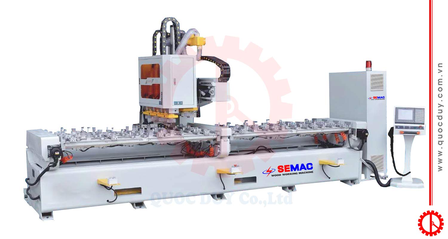 Máy mộng âm cnc bàn xoay | Quốc Duy