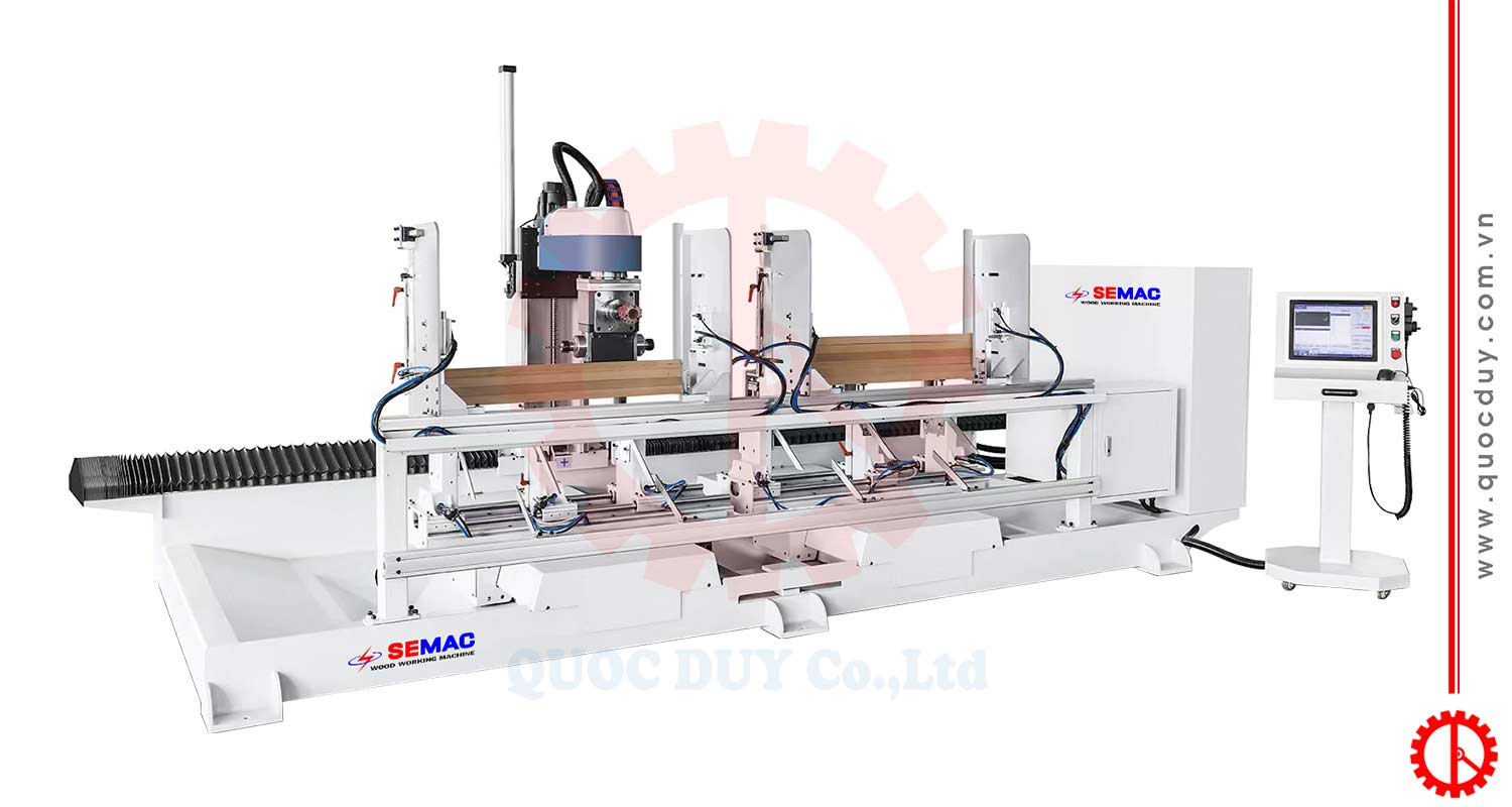 Máy Mộng Dương CNC 2 Đầu 5 Trục | Quốc Duy