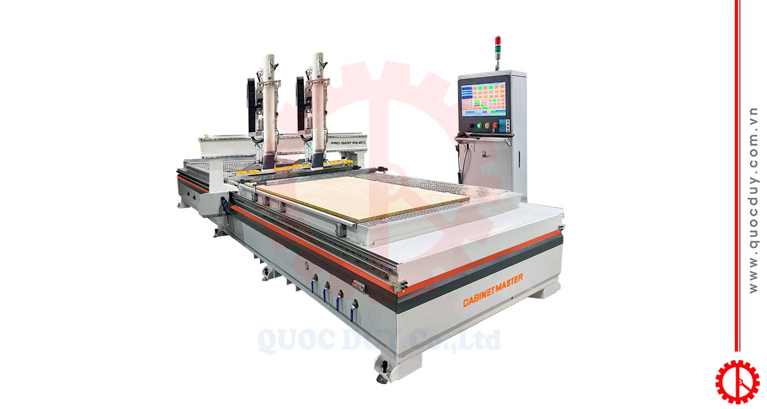 Máy phay cnc 2 đầu độc lập bàn kép