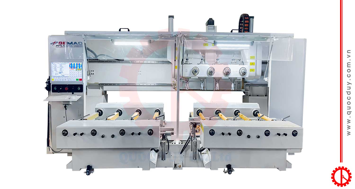 Máy phay CNC 4 trục 16 dao 2 bàn | Quốc Duy