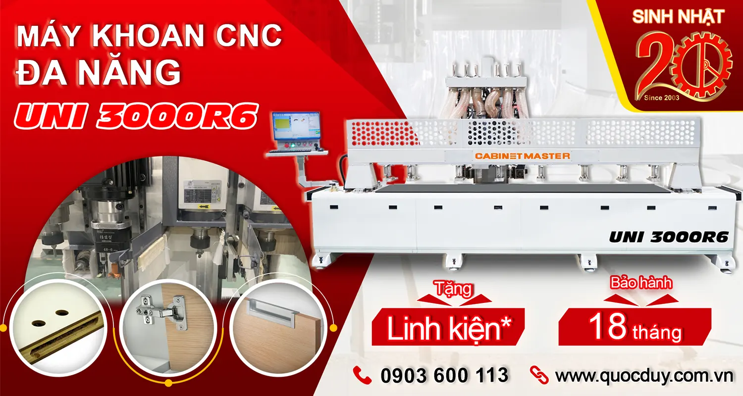 Máy phay khoan CNC 2 chiều | Quốc Duy