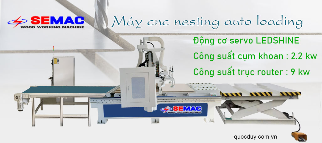 máy phay khoan cnc nesting | Quốc Duy