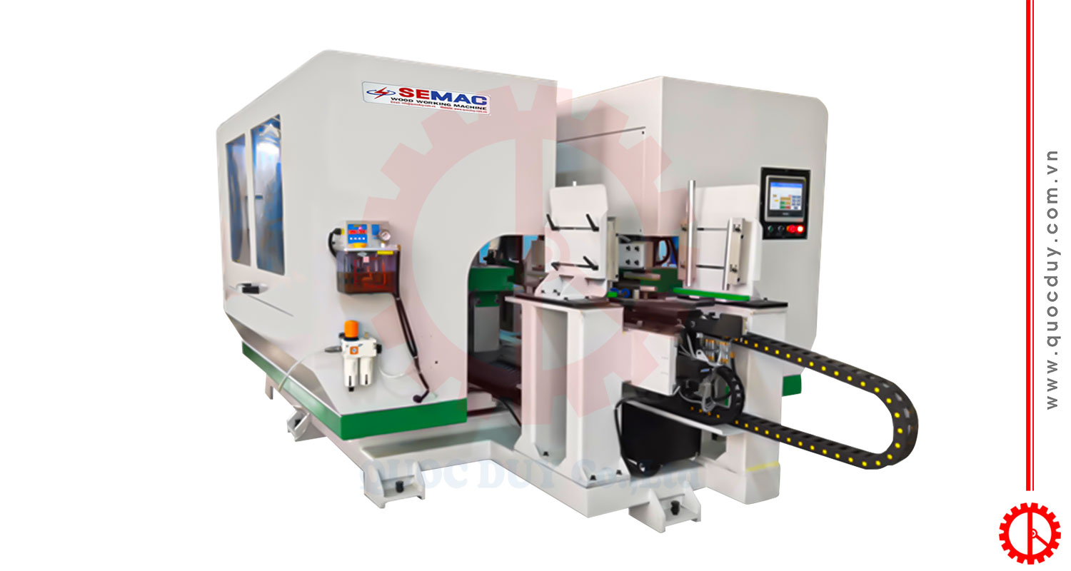 Máy Phay Mộng Ván Sàn 2 Đầu Tự Động | Quốc Duy