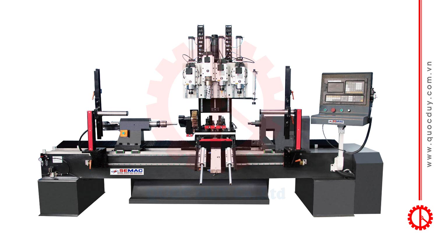 Máy phay tiện gỗ CNC khổ 1500mm