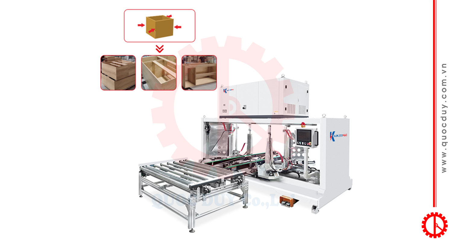 Máy Ráp Khung Cửa Tủ Bếp Cao Tần Tự Động | Quốc Duy