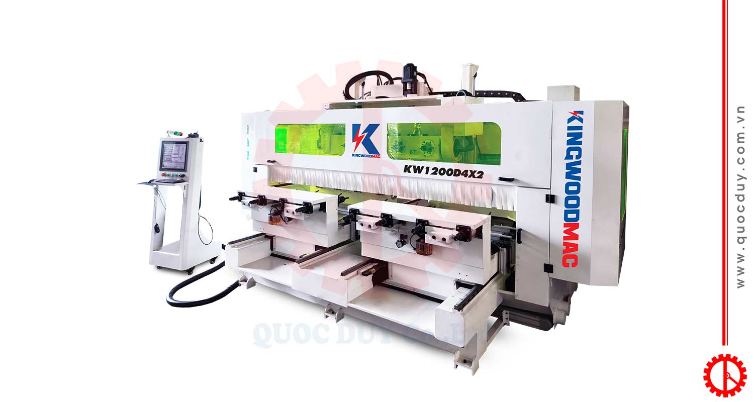 Máy Phay Tiện CNC 16 Đầu Dao 4 Phôi 2 Bàn | Quốc Duy