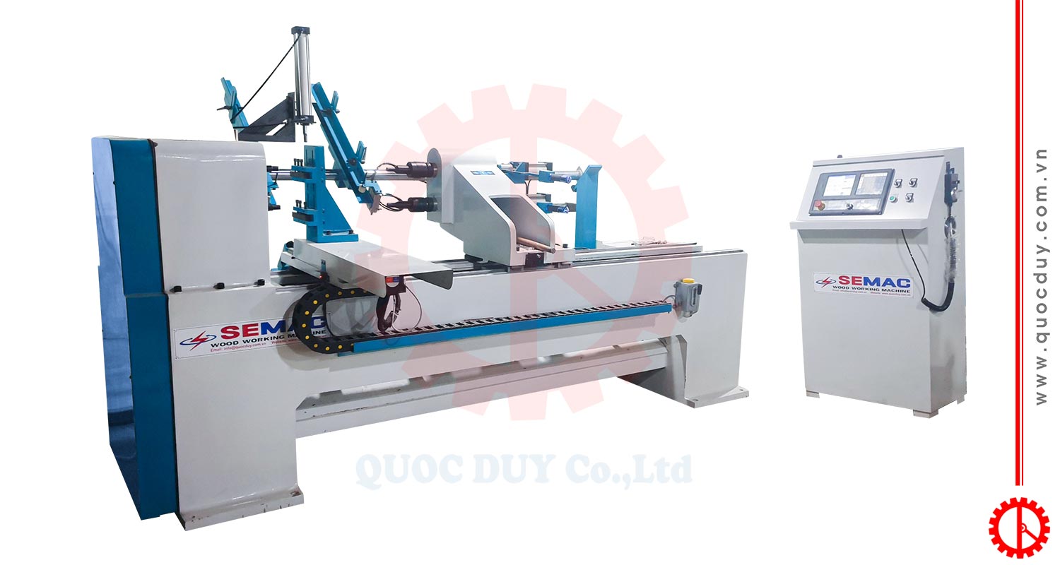 Máy tiện cnc gỗ - SMQH 1500/2 AF | Quốc Duy