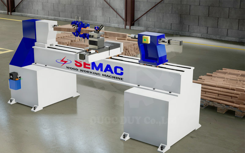 máy tiện gỗ cnc tự động | Quốc Duy