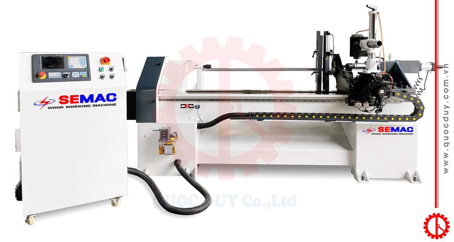 Máy tiện gỗ phay rãnh xoắn - QHCW 1520AF | Quốc Duy