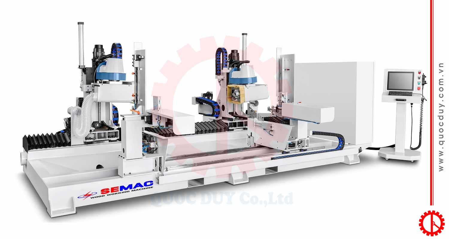 Robot phay mộng dương 2 đầu cnc | Quốc Duy