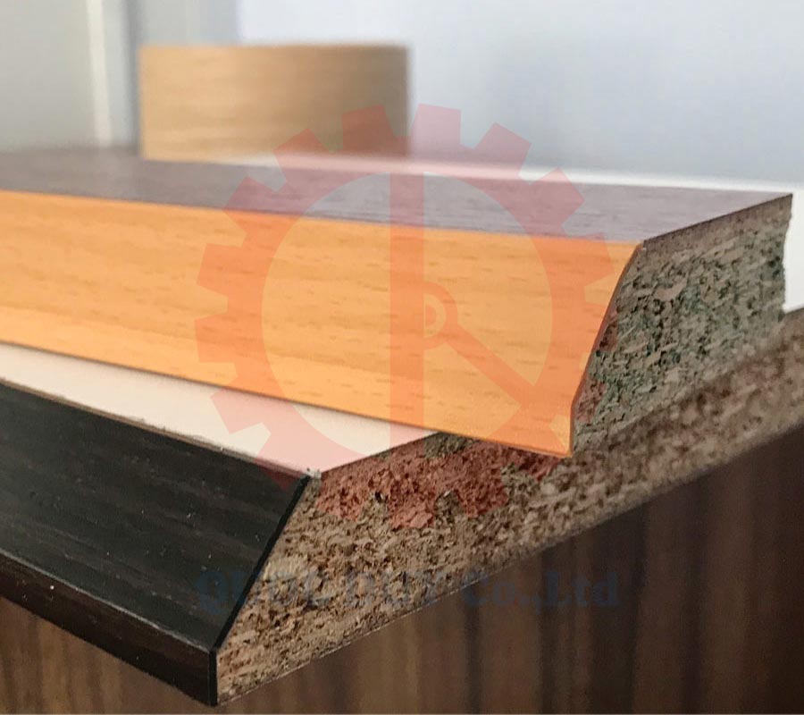 sản phẩm dán thực tế máy dán cạnh xéo 45 độ SMXK 450DT | Quốc Duy