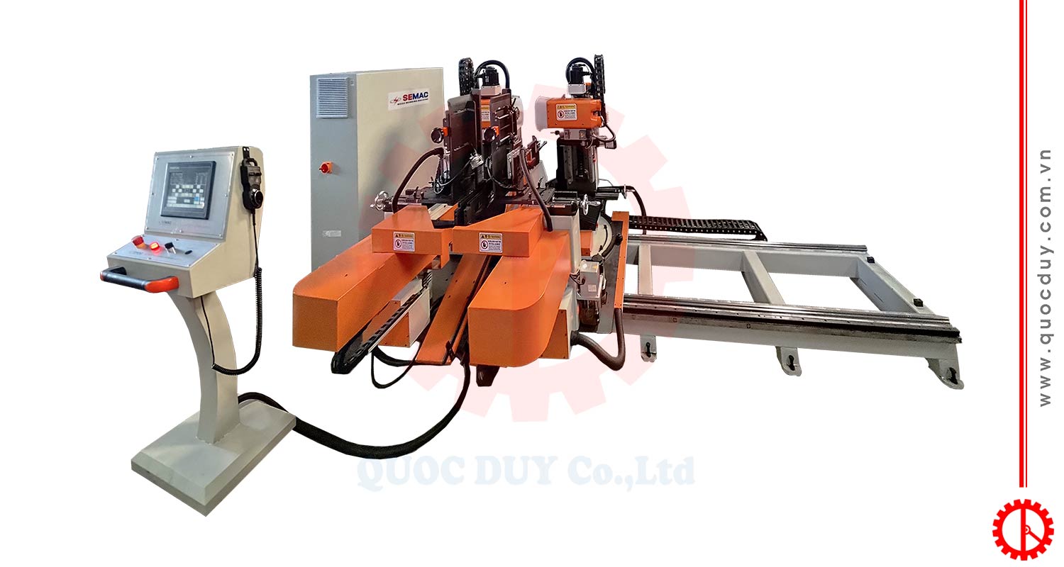Máy Phay Mộng Dương 2 Đầu CNC 4 Dao | Quốc Duy