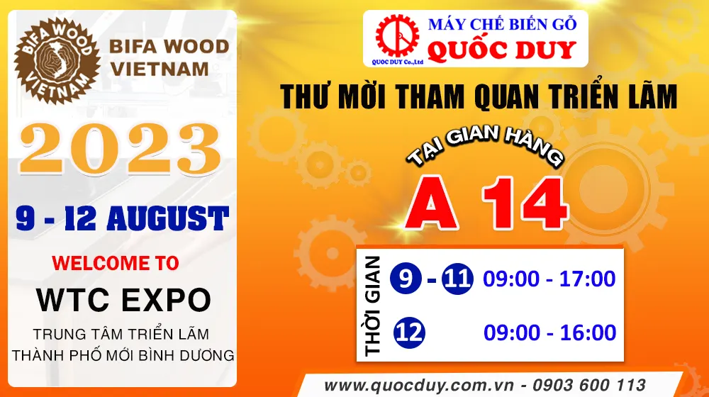 Thư mời tham quan triển lãm BIFA WOOD 2023 | Quốc Duy