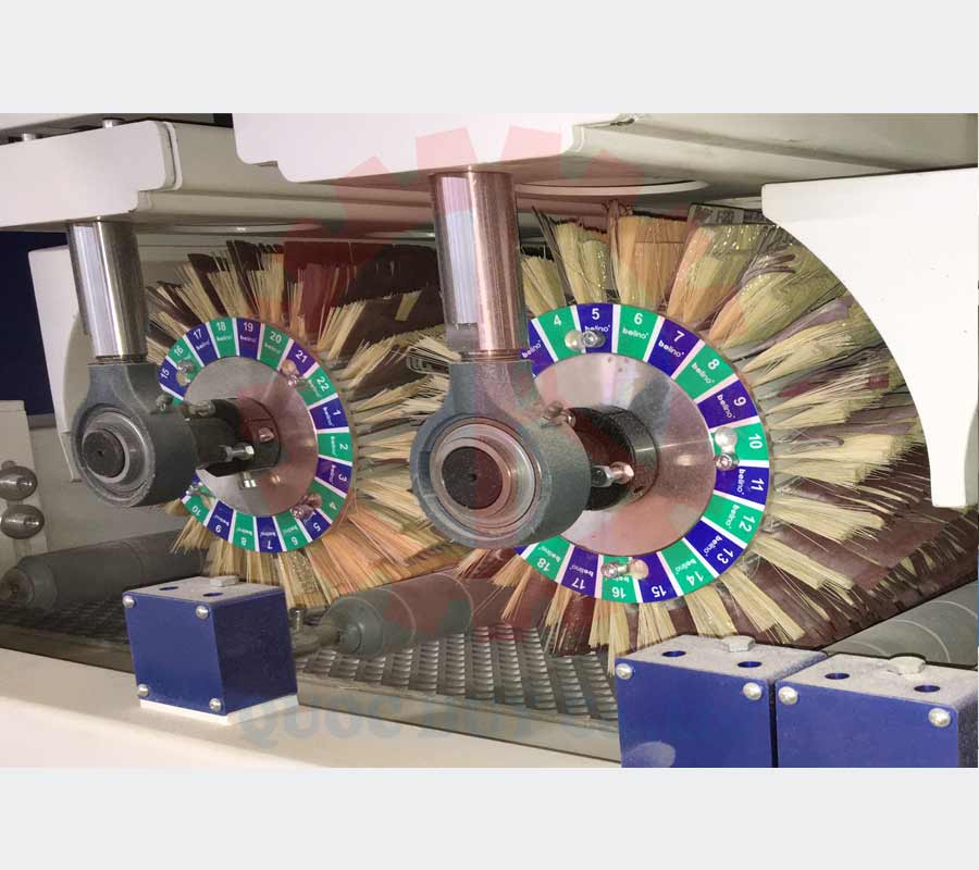 Trục chà dọc máy trà nhám 6 trục | Quốc Duy