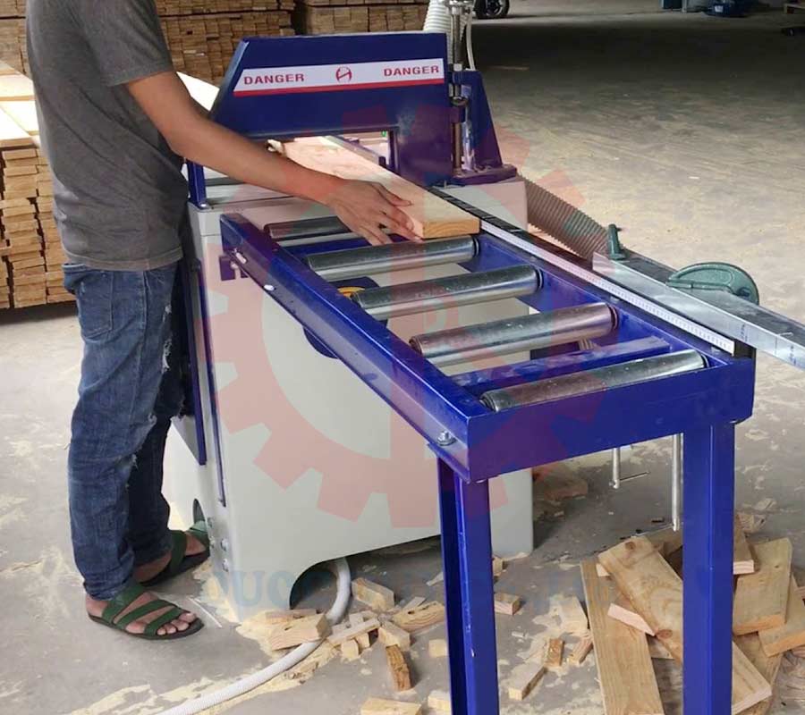 ứng dụng máy cưa cắt ngang đạp hơi SM 18 | Quốc Duy